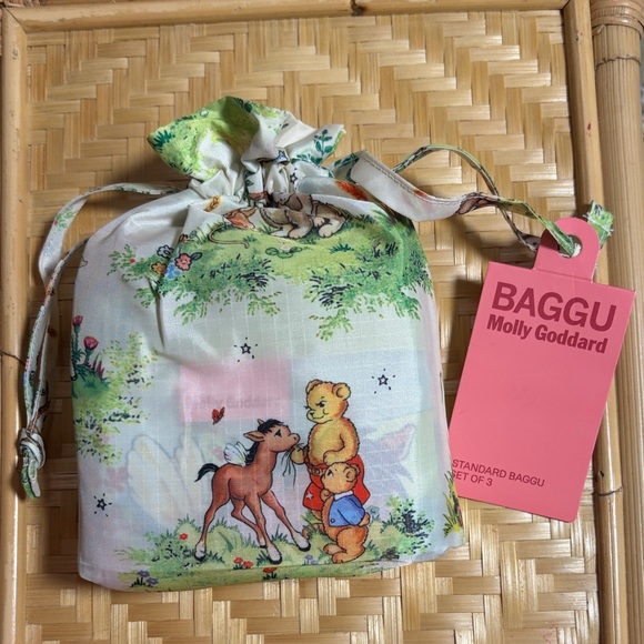 NWT **Set of 3** BAGGU x Molly Goddard Standard Reusable Tote Bags - Picture 3 of 12